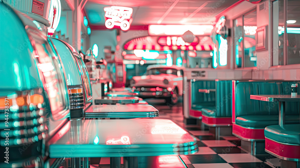 Neon Nights: 1950s Diner Style