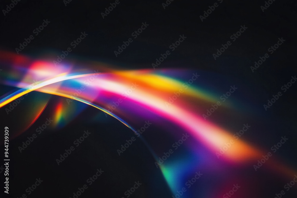 Bright neon multicolor flare on black. Abstract background. Bright neon multicolor flare on black. Abstract background.
