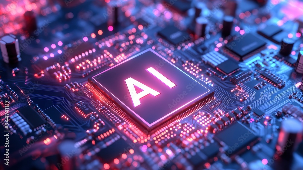 Close-up Banner Of Circuit Board With Close-up Banner Of Circuit Board With