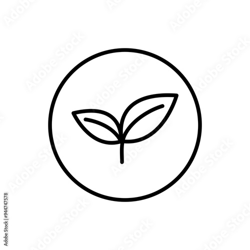 Vegan icon, vector illustration. Vector vegan icon linear illustration for web and app on white background..eps