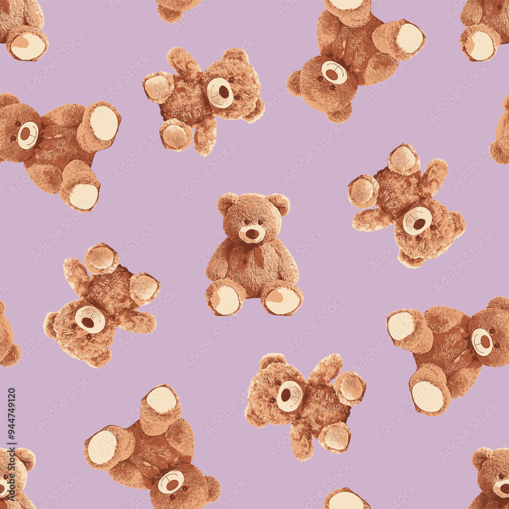 seamless cute teddy bears pattern 240807 seamless cute teddy bears pattern 240807