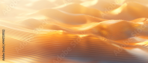 golden surface wave digital futuristic background