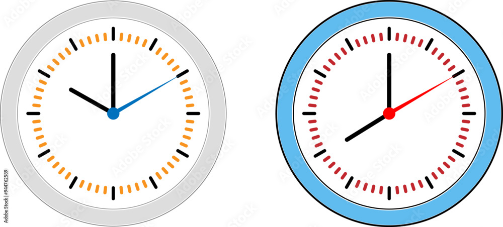 Time clock, wall clock vector deadline timer line icon set. Schedule timer sign for ui design. Time clock, wall clock vector deadline timer line icon set. Schedule timer sign for ui design.