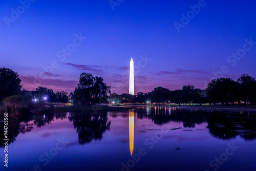 Washington Monument as seen from Constitution Garden Park, Washington, D.C.	 photo