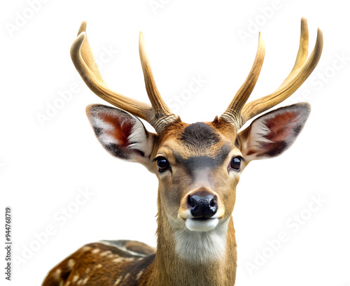deer isolated on white background, generative Ai