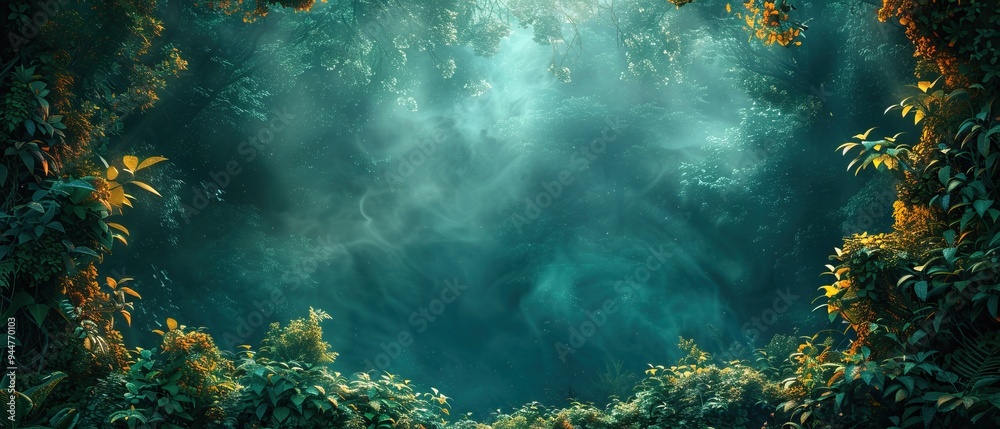 Enchanted Forest with Misty Sunlight