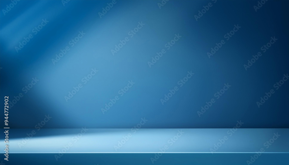 Abstract blue background with drop shadow and light. Backdrop for product presentation Abstract blue background with drop shadow and light. Backdrop for product presentation
