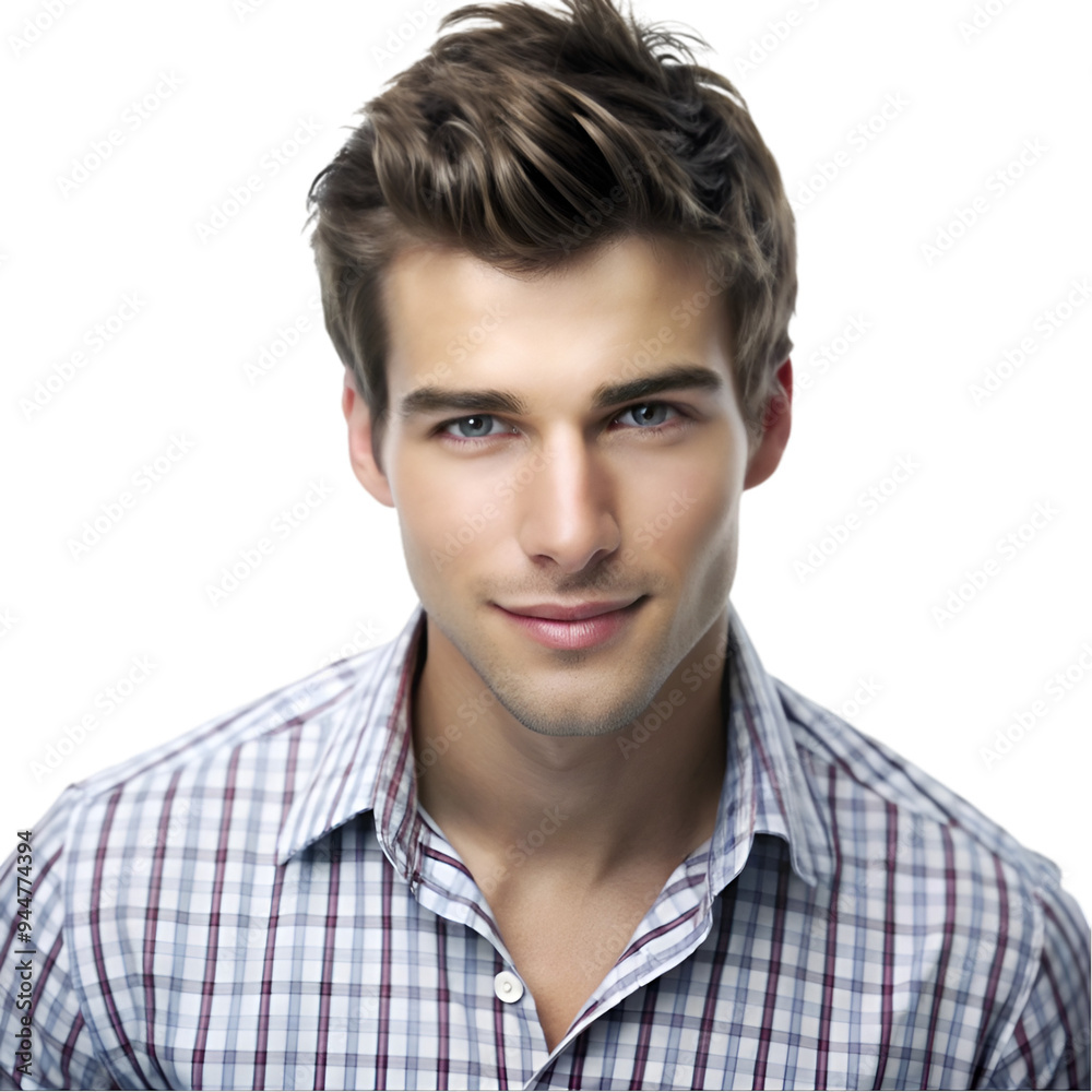 A man in a shirt smiling A man in a shirt smiling