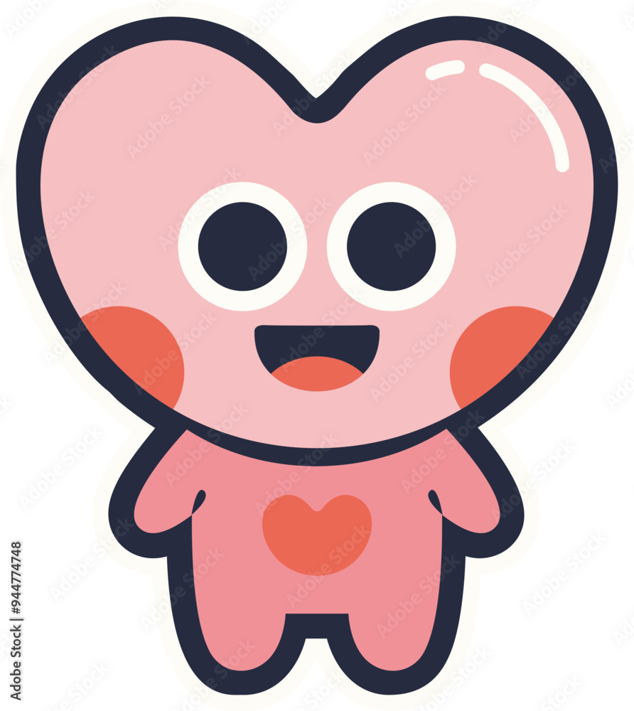 Cute Character Sticker Illustration Cute Character Sticker Illustration