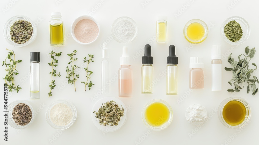 Natural Herbal Essential Oil and Ingredients for DIY Skincare Products Natural Herbal Essential Oil and Ingredients for DIY Skincare Products