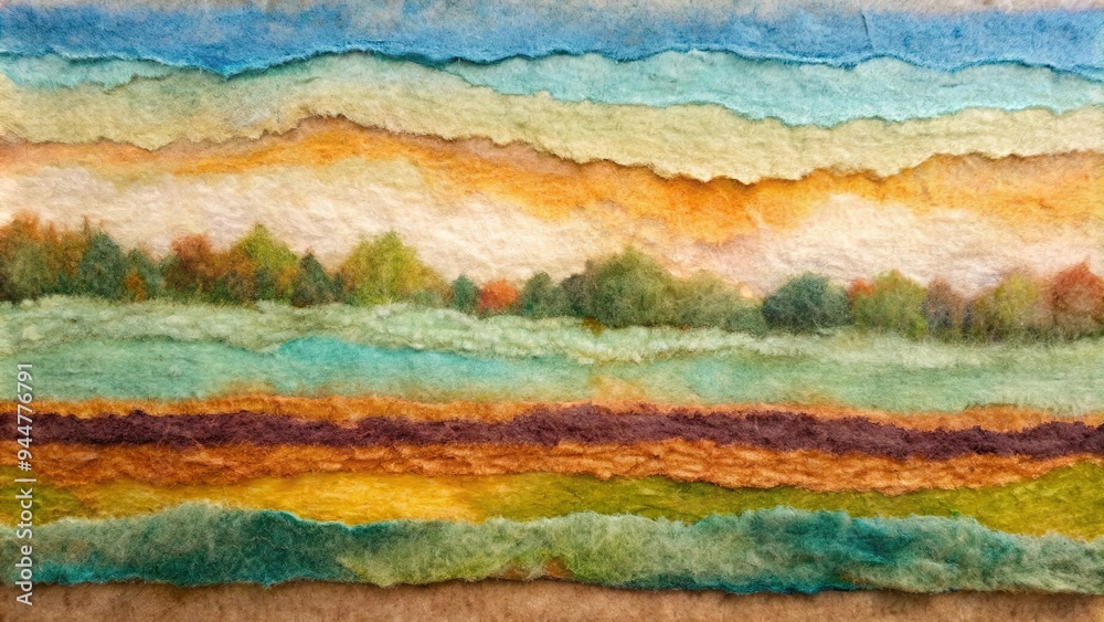 Abstract landscape in earth pastel tones on handmade rag papers, abstract, landscape, earth tones, pastel, handmade, rag papers Abstract landscape in earth pastel tones on handmade rag papers, abstract, landscape, earth tones, pastel, handmade, rag papers
