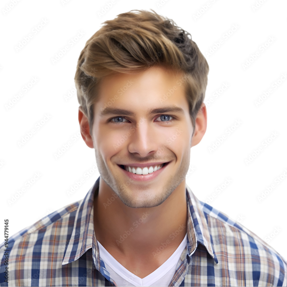 A man in a shirt smiling A man in a shirt smiling