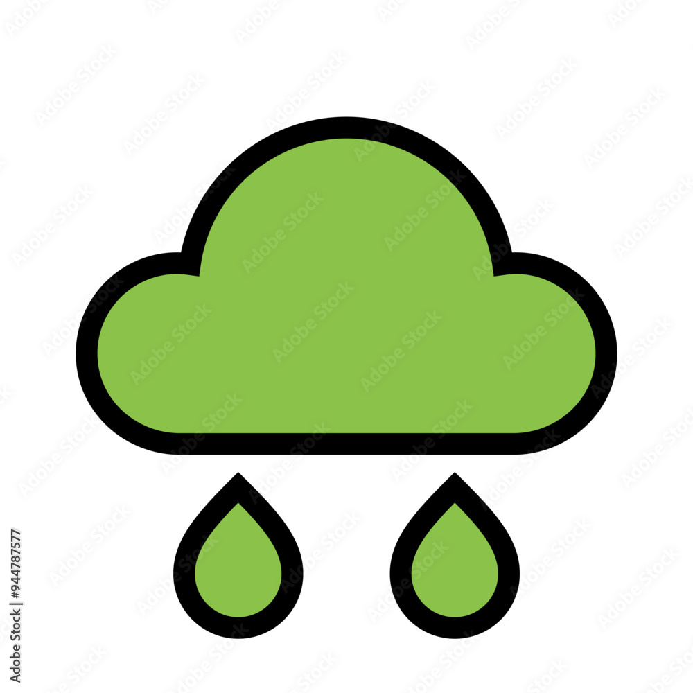 Cloud Rain Drop Fall Eco Ecology Single Icon Filled Outline Style Cloud Rain Drop Fall Eco Ecology Single Icon Filled Outline Style