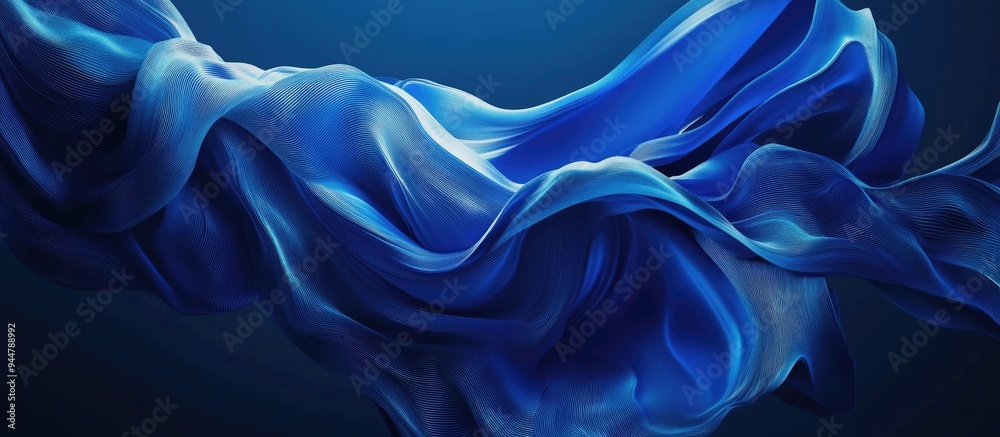 Fototapeta premium Abstract blue background with 3D rendering illustration