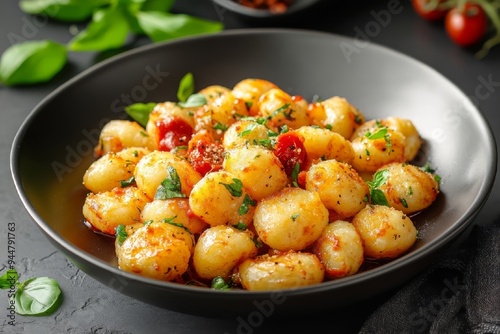 Delicious Homemade Gnocchi with Tomato Sauce and Basil