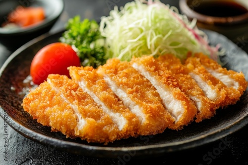 Crispy Breaded Chicken Cutlets with Cabbage Salad