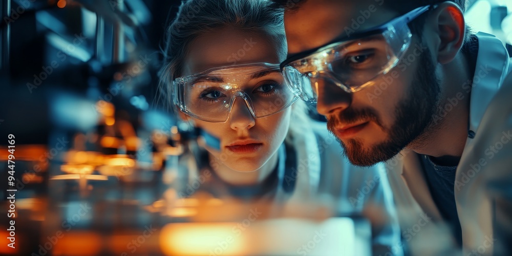 Two engineers in a close-up shot fine-tuning a quantum computer in a cutting-edge lab their intense focus reflecting the high stakes of their work Two engineers in a close-up shot fine-tuning a quantum computer in a cutting-edge lab their intense focus reflecting the high stakes of their work