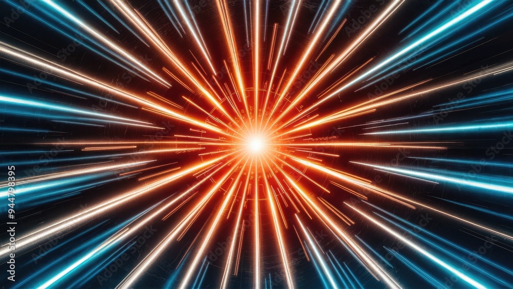 High-speed light rays creating dynamic energy effects. Technology of light movement. High-speed light rays creating dynamic energy effects. Technology of light movement.