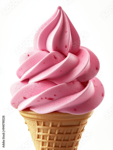 An ice cream cone with a sw...