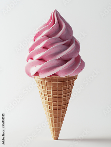 An ice cream cone with a sw...