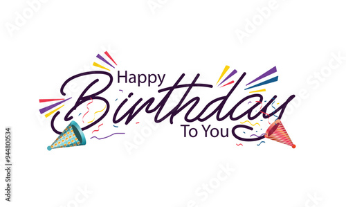 Wallpaper Mural happy birthday text typography	 Torontodigital.ca