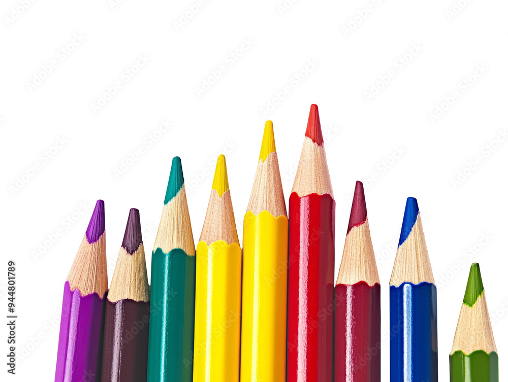 Colorful pencils isolated transparent png Colorful pencils isolated transparent png