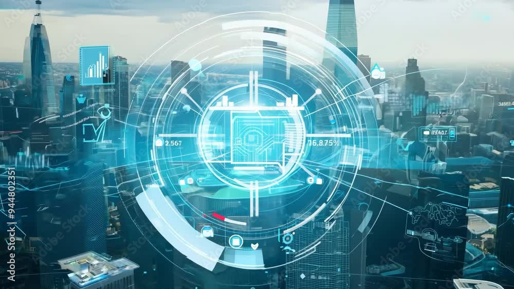 Futuristic Vision: Smart Connected City Skyline and Advanced Technology Futuristic Vision: Smart Connected City Skyline and Advanced Technology