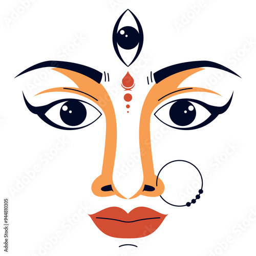 goddess durga character face