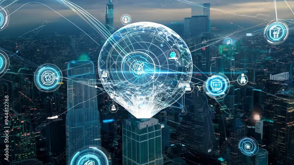 Innovative Urban Design: Smart City Technology and Connected Skyline