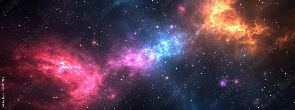 Dramatic and colorful 3D cartoon rendering of a stunning star universe suitable as a background for various content such as video gaming broadcast streaming promotion advertising presentations spo Dramatic and colorful 3D cartoon rendering of a stunning star universe suitable as a background for various content such as video gaming broadcast streaming promotion advertising presentations spo