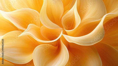 Abstract composition of petals in a yellow hue