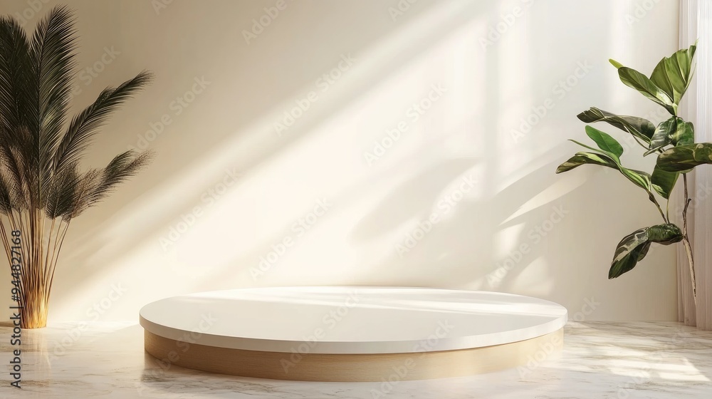 3D rendering of a blank podium mockup suitable for product display 3D rendering of a blank podium mockup suitable for product display
