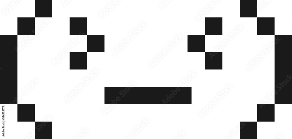 Pixelated Emoticon Retro Element Pixelated Emoticon Retro Element