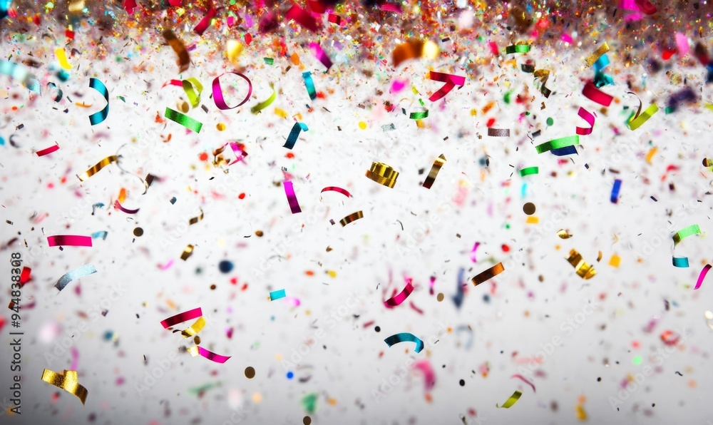 Festive Explosion: Vibrant Party Poppers and Colorful Streamers Creating Joyous Celebration Atmosphere. Abstract Design for Birthday, National Day, Christmas, and New Year Events. Minimalist 2025 Festive Explosion: Vibrant Party Poppers and Colorful Streamers Creating Joyous Celebration Atmosphere. Abstract Design for Birthday, National Day, Christmas, and New Year Events. Minimalist 2025