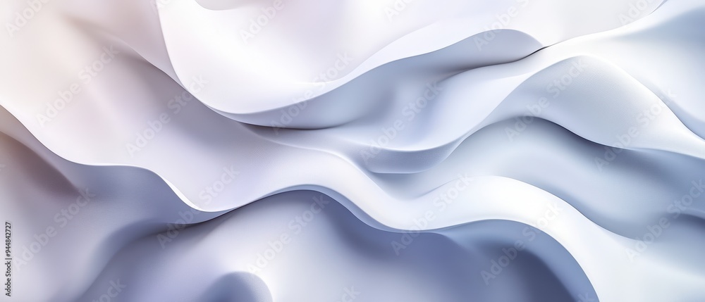 Obraz premium Abstract white textures with subtle 3D depth, smooth gradients and light reflections