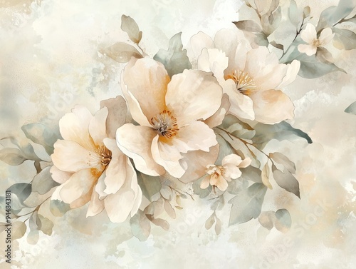 Delicate Floral Arrangement in Soft Pastel Tones