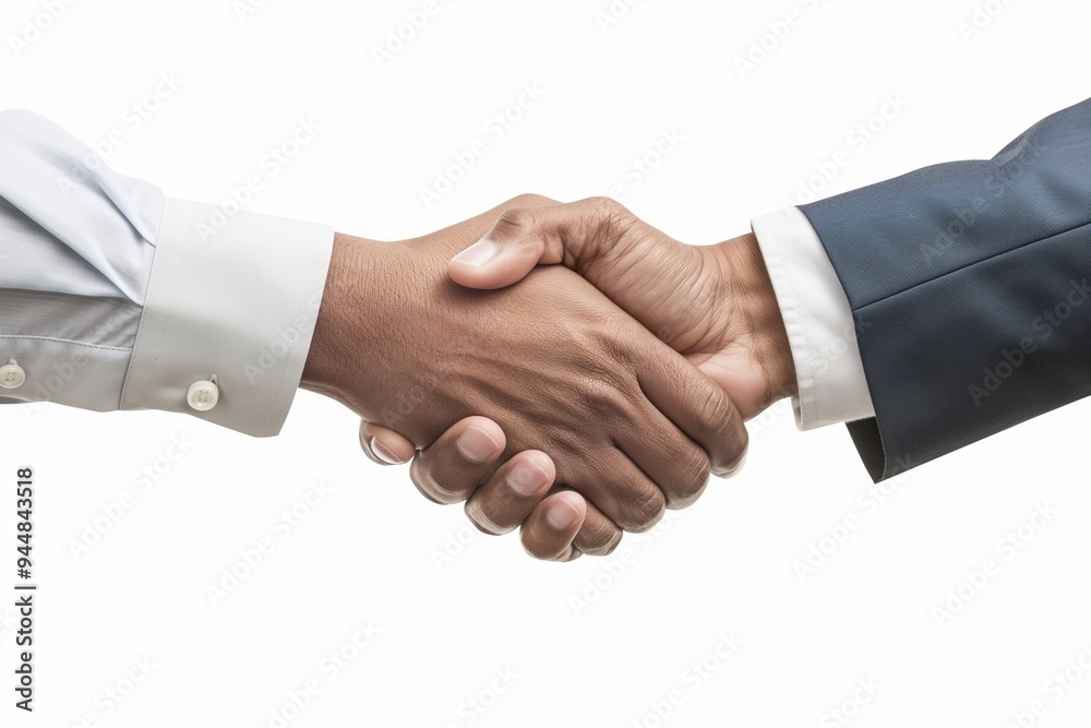 Two hands shaking isolated on white background Two hands shaking isolated on white background