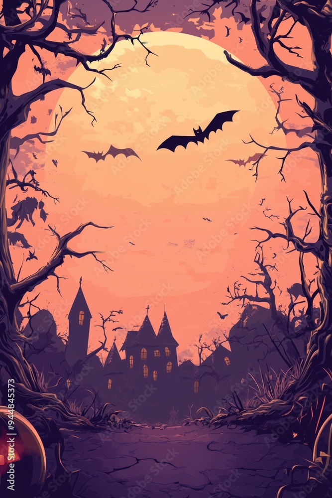 halloween background with bats halloween background with bats