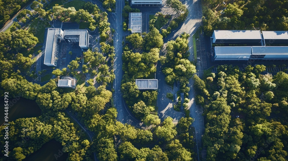 Aerial View of Buildings and Trees in a Cityscape Aerial View of Buildings and Trees in a Cityscape