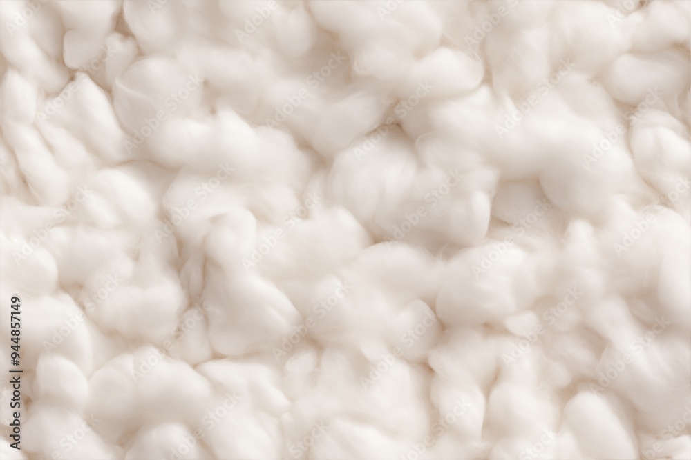 Texture of soft, fluffy batting white material resembling cotton or foam. The surface appears smooth and creamy, with a light, airy quality. Texture of soft, fluffy batting white material resembling cotton or foam. The surface appears smooth and creamy, with a light, airy quality.
