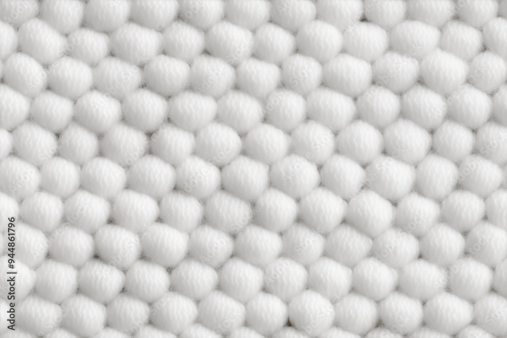 Textured white fabric, showcasing a pattern of small, round fibers. The fabric appears soft and is suitable for various textile applications. Textured white fabric, showcasing a pattern of small, round fibers. The fabric appears soft and is suitable for various textile applications.
