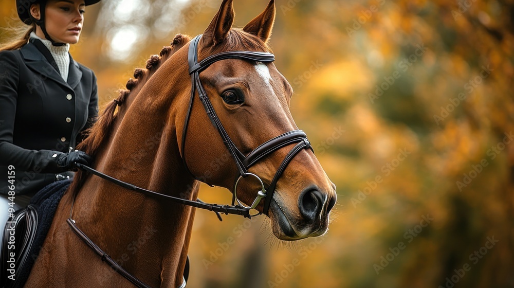Obraz premium Horse Rider in Autumn