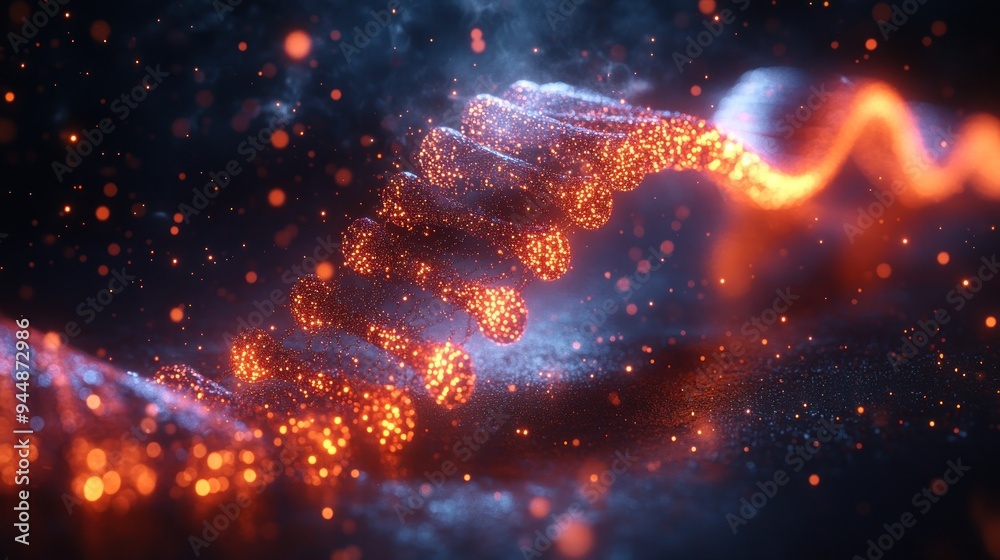 Glowing DNA Strand Glowing DNA Strand