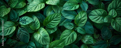 Lush Green Foliage with Detailed Leaf Veins