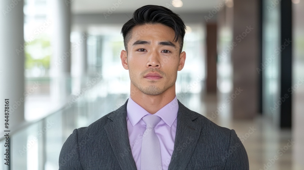 Serious young asian businessman in suit Serious young asian businessman in suit