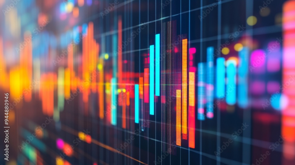 A close-up of a financial graph showing upward trends, with colorful line charts and bar graphs on a digital screen, emphasizing growth and success. A close-up of a financial graph showing upward trends, with colorful line charts and bar graphs on a digital screen, emphasizing growth and success.