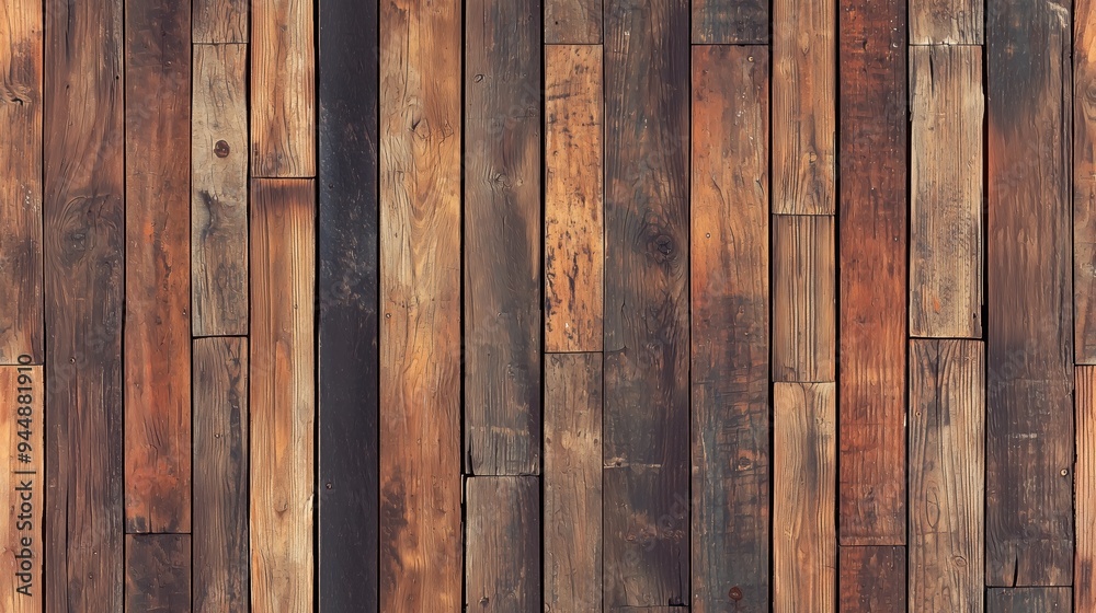 Rustic wooden wall made of various planks in different shades of brown and gray, showcasing natural textures and patterns. Rustic wooden wall made of various planks in different shades of brown and gray, showcasing natural textures and patterns.