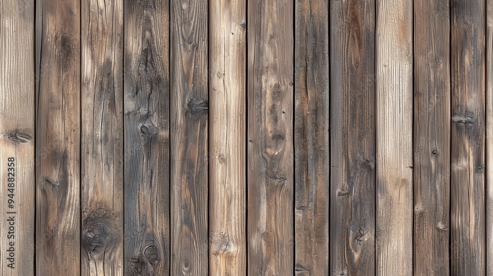Rustic wooden wall featuring vertical planks with varying shades of brown and gray. The texture shows natural wood grain and imperfections, creating a warm and inviting atmosphere. Rustic wooden wall featuring vertical planks with varying shades of brown and gray. The texture shows natural wood grain and imperfections, creating a warm and inviting atmosphere.