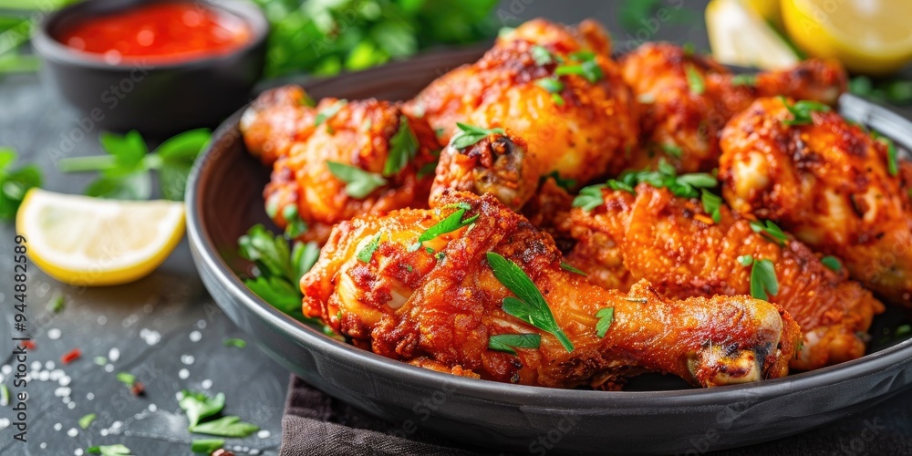 Spicy Chicken Drumsticks with a Crunchy Fried Layer Spicy Chicken Drumsticks with a Crunchy Fried Layer