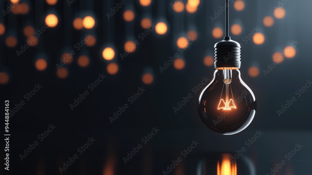 Creative light bulb outline on a dark background representing ideas creativity and imagination 3D rendering Creative light bulb outline on a dark background representing ideas creativity and imagination 3D rendering